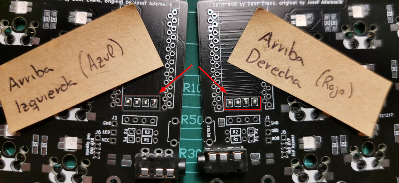 Puentes OLED soldados