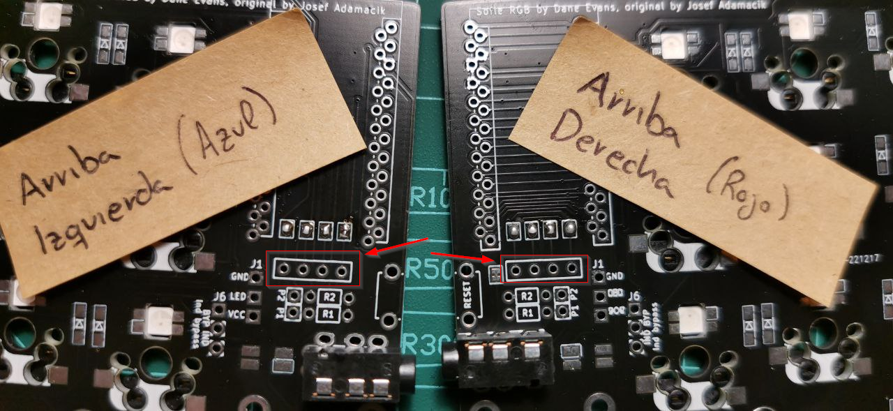 Posición de los Socket Headers de la pantalla OLED
