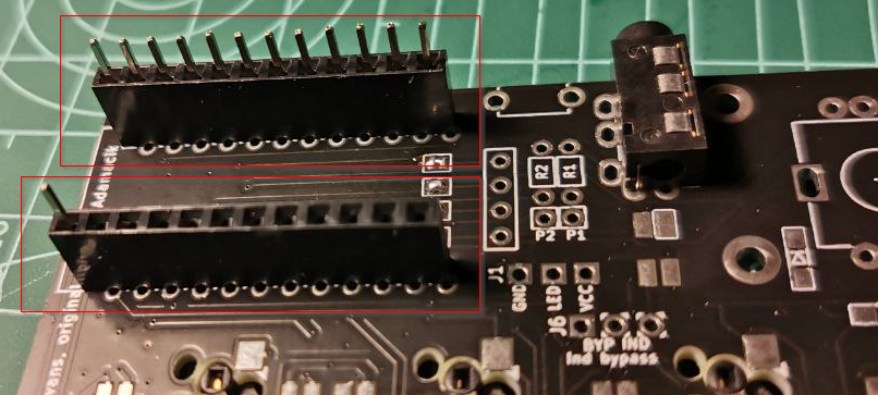 Ubicación de los pins en el Socket Header