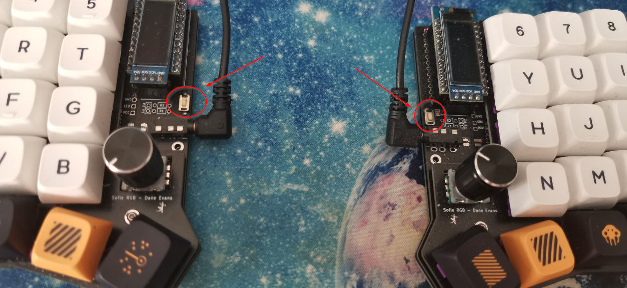 Ubicación de los botones RESET